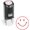 Red Ink, variant on Round Teacher Stamp - Smiley FACE 1 - RED Ink