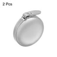thumbnail image 3 of 2 Pack Round Retractable Measuring Tape 150cm/60-inch Soft Leather Case Tailors Tape Measure, Silver Tone, 3 of 6