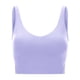thumbnail image 1 of Ropa interior deportiva para mujer Chaleco de entrenamiento con almohadilla cruzada en la espalda Top desnudo de soporte medio para mujer - Púrpura claro, 1 of 6