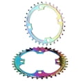 thumbnail image 3 of Disco de rueda de cadena de anillo de manivela de bicicleta de una sola velocidad integral hueco de aleación de aluminio (34T), 3 of 10