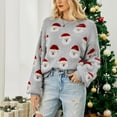 thumbnail image 4 of Chandails de Noël Laids pour Femmes Chandail-Over Tricoté Col Rond Laid pour Fête, 4 of 6