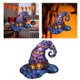 thumbnail image 2 of Witch Hat Halloween Ornament Acrylic Window Hanging For Witch Hat Lovers Halloween Home Wall Hanging Halloween Decorations Eggs Ornament Light Decorations for Living Room on Ceiling Hanging, 2 of 4