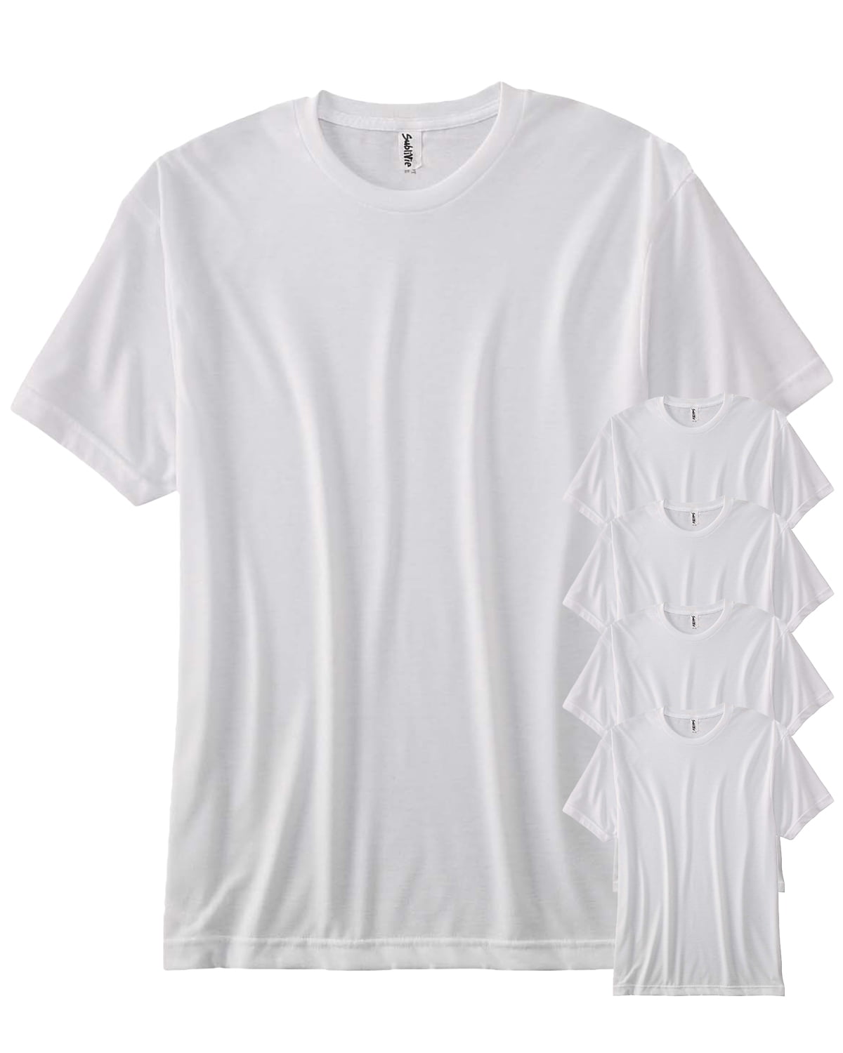 Sublivie Mens ribbed collar T-Shirt 