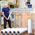 thumbnail image 7 of EcoQuality Clear Stretch Film Wrap 18" x 1500 Feet 80 Gauge , Commercial Industrial Stretch Pallet Stretch Wrap , Clear Cling Stretch Film, Durable, Moving, Warehousing, Heavy Duty Shrink Film (4), 7 of 7
