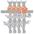thumbnail image 1 of Dije de Rosa y Cadena High Monaco RoseGrace02 4Pzas Plata Collar Cruz/Rosa 2x3cm Metal, 1 of 5