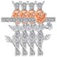 thumbnail image 1 of Dije de Rosa y Cadena High Monaco RoseGrace02 4Pzas Plata Collar Cruz/Rosa 2x3cm Metal, 1 of 5