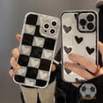 thumbnail image 2 of Pareja Modelos Funda Samsung A32 A13 A53 A03 A20 A30 A33 A22 A12 A52 A03S A31 A11 A51 A10S A21S M11 M12 A52S A20S Tablero De Ajedrez Corazones Cubierta, 2 of 4