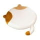 thumbnail image 3 of Cojín de asiento con forma de gato, portátil, versátil, con cremallera, para silla Marrón Blanco, 3 of 8