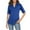 Blue, variant on gakvbuo Fall Clothes For Women 2022 Trendy Business Casual Plus Size Tops For WomenWomen Fashion Casual Solid Color Pullover Slim Fit Half Sleeve V-Neck Tops