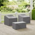 thumbnail image 2 of Crosley Ensemble de Housse de Meubles MO75005-GY 3 Pcs avec 2 Chaises et Table Basse - Gris, 2 of 8