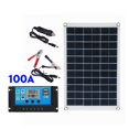 thumbnail image 1 of 100W Solar Panel Kit Complete 12V USB With 100A Controller Solar Cells for Car Capming Yacht RV Moblie Phone Battery Charger ,Easy to Install, 1 of 7
