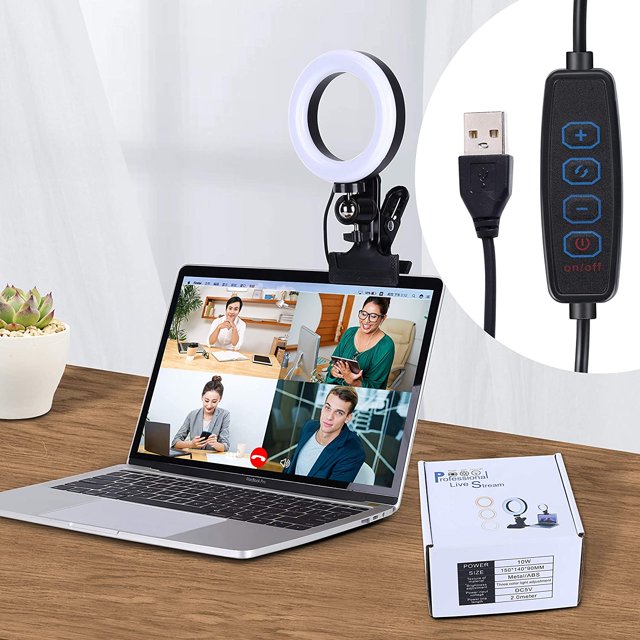 Iluminacion de videoconferencia Davikery luz de anillo LED