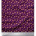 thumbnail image 1 of Soimoi Purple Silk Fabric Pumpkin Vegetable Print Sewing Fabric Yard 42 Inch Wide, 1 of 3
