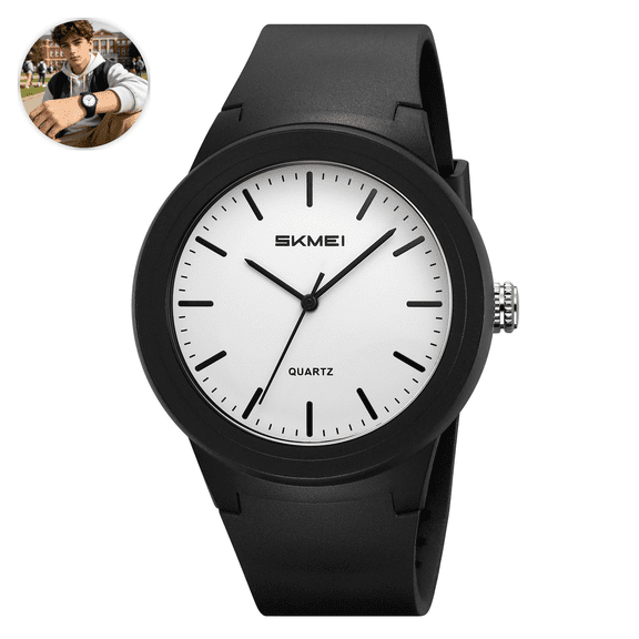 Elegant Quartz Wristwatch with Silent Timekeeping, Waterproof Design, Casual & Sports Style for Daily Wear & Exams