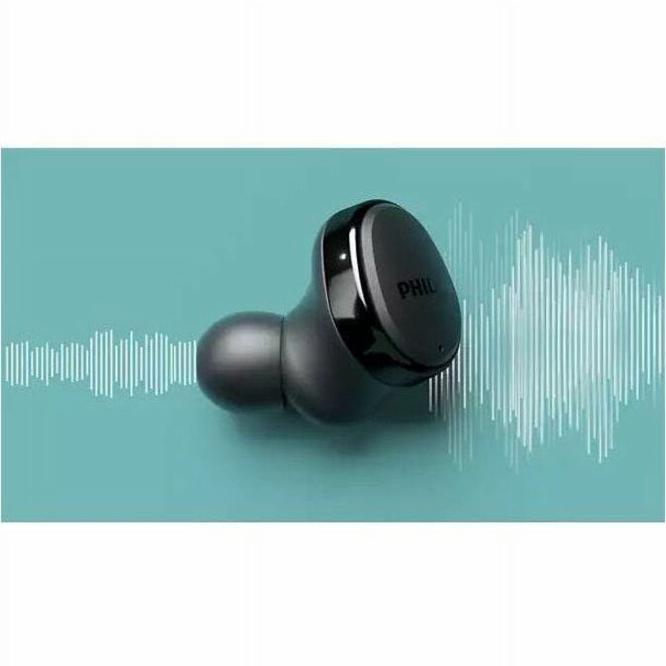 Philips T4556 True Wireless Headphones, Active Noise Canceling, IPX4 Water Resistant, Black