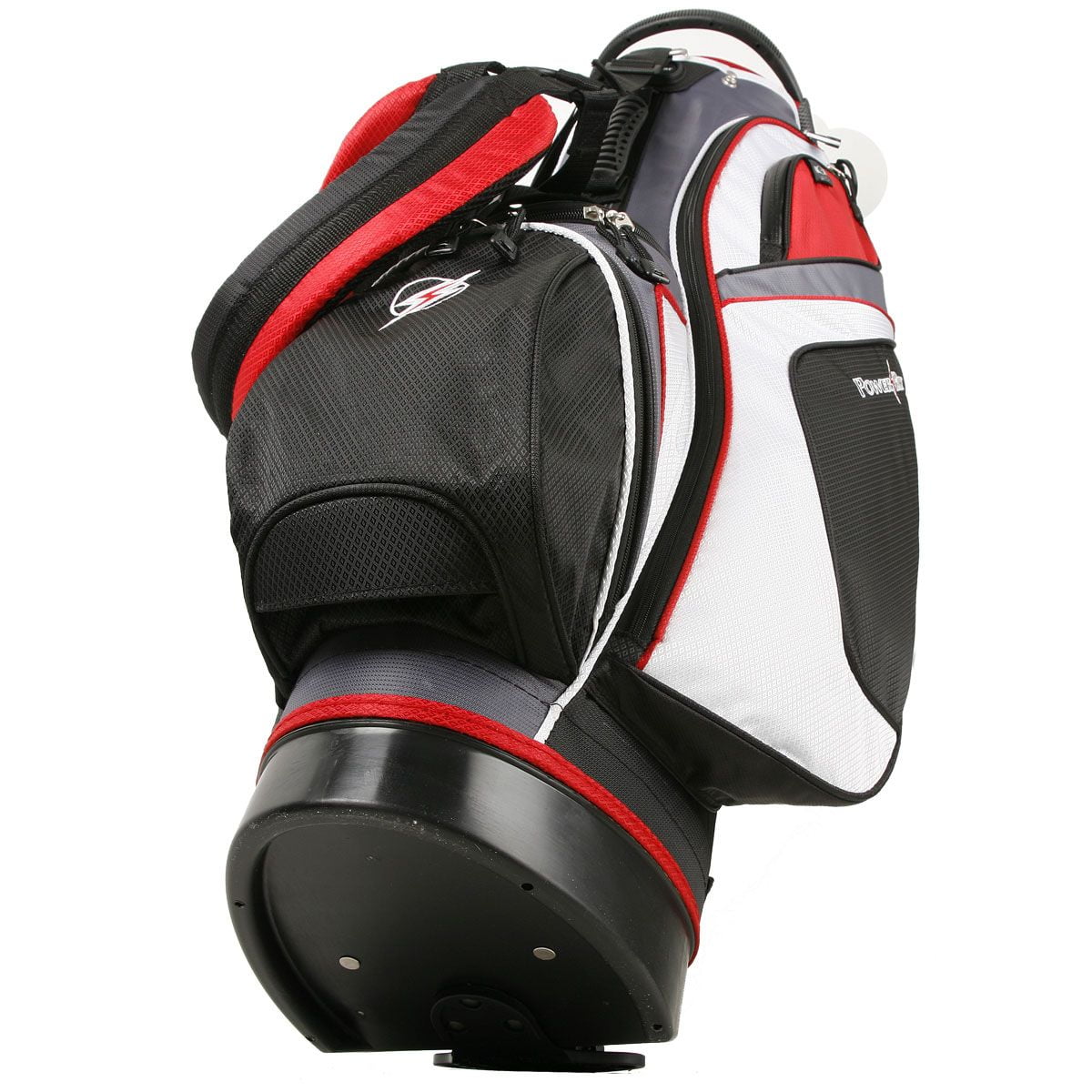 PowerBilt Golf Dunes Lightweight Dual Strap Stand Bag, Black/Red -