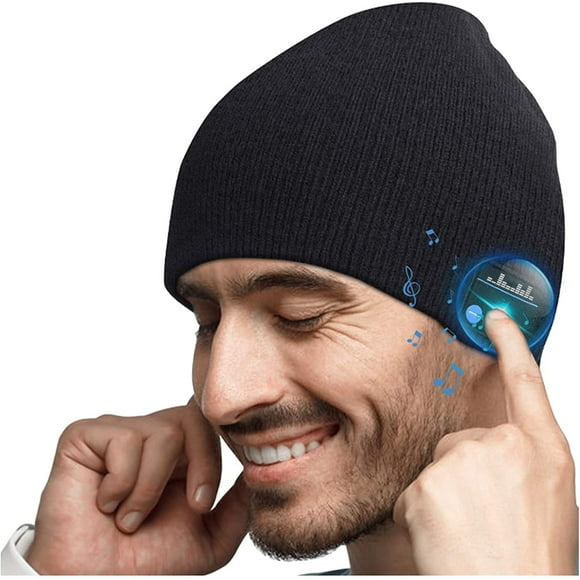 AIR-Bluetooth Beanie Hats Gifts for Men - Stocking Stuffers for Men Women Christmas Birthday Gifts Unique for Teens Dad Husband Him Bluetooth 5.0 Wireless Headphones Music Winter Beanie Toque for Run