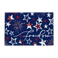 thumbnail image 3 of Chmadoxn Patriotic 4th of July Placemats, 12x18 Inch Red White Blue American Flag Table Mats for Independence Day, Memorial Day Kitchen Decor, Washable Polyester, Heat Resistant, 1Pc, 3 of 7
