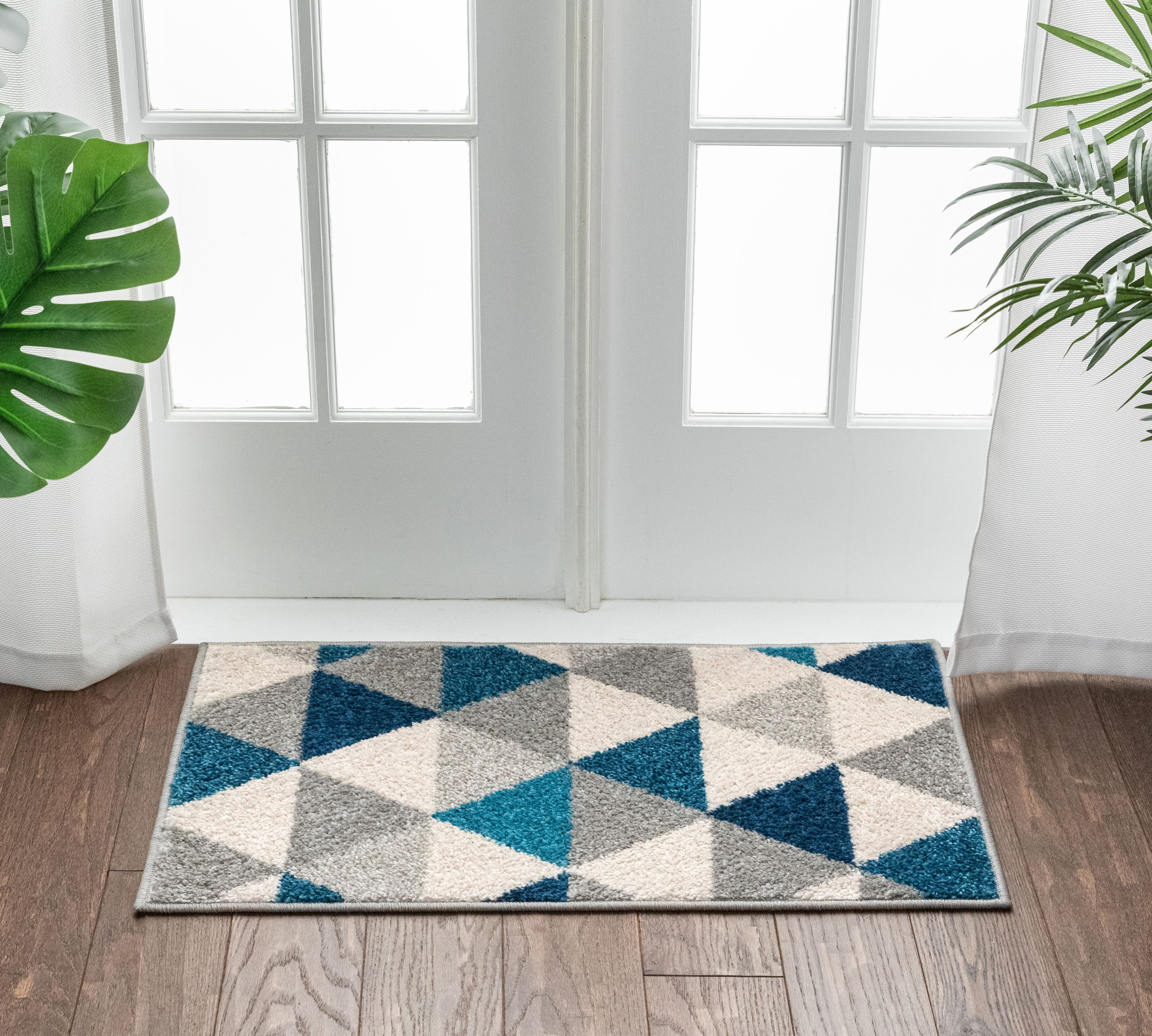 Well Woven Mystic Alvin Mid-Century Modern Geometric Blue 2' x 3' Area Rug