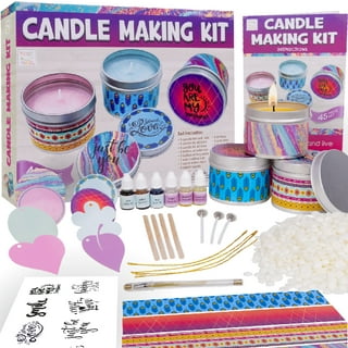 Baker Ross EV948 Kids Candle Making Kit - Pack of 6, Candle Wax and Wicks  for Moulding