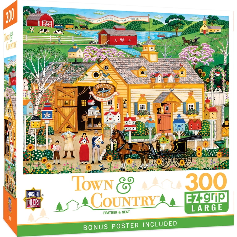 MasterPieces 300 Piece EZ Grip Jigsaw Puzzle - Feather & Nest