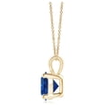 thumbnail image 2 of ANGARA Natural Classic Round Blue Sapphire Solitaire Pendant in 14K Yellow Gold for Women (Size-5mm) | September Birthstone, Anniversary, Jewelry Gift for Women | Natural Blue Sapphire Necklace, 2 of 9