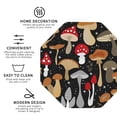 thumbnail image 4 of Bingfone Vintage Various Mushrooms Leather Drinks Coasters With Set Of 6,Suitable For Home Kitchen,Coffee Cup Coasters Home Gift, 4 of 9