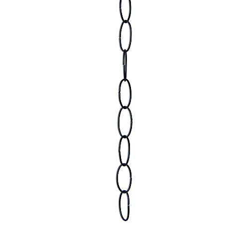 RCH Hardware CH-43-OBB Decorative Oil Bronzed Black Solid Brass Chain for Hanging, Lighting - Large Oval Wire Unwelded Links (