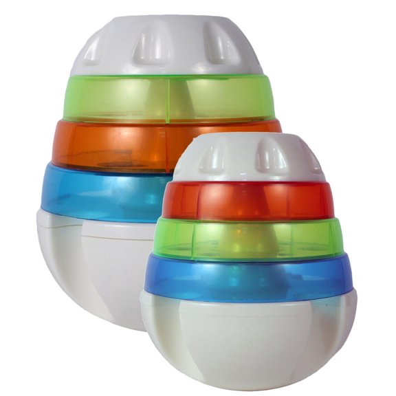Juguetes de Torre JW Pet Company Blanco con Anillos Azul Naranja Verde para Mascotas Pequeñas