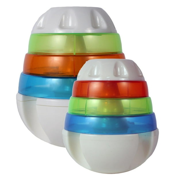 Juguetes de Torre JW Pet Company Blanco con Anillos Azul Naranja Verde para Mascotas Pequeñas