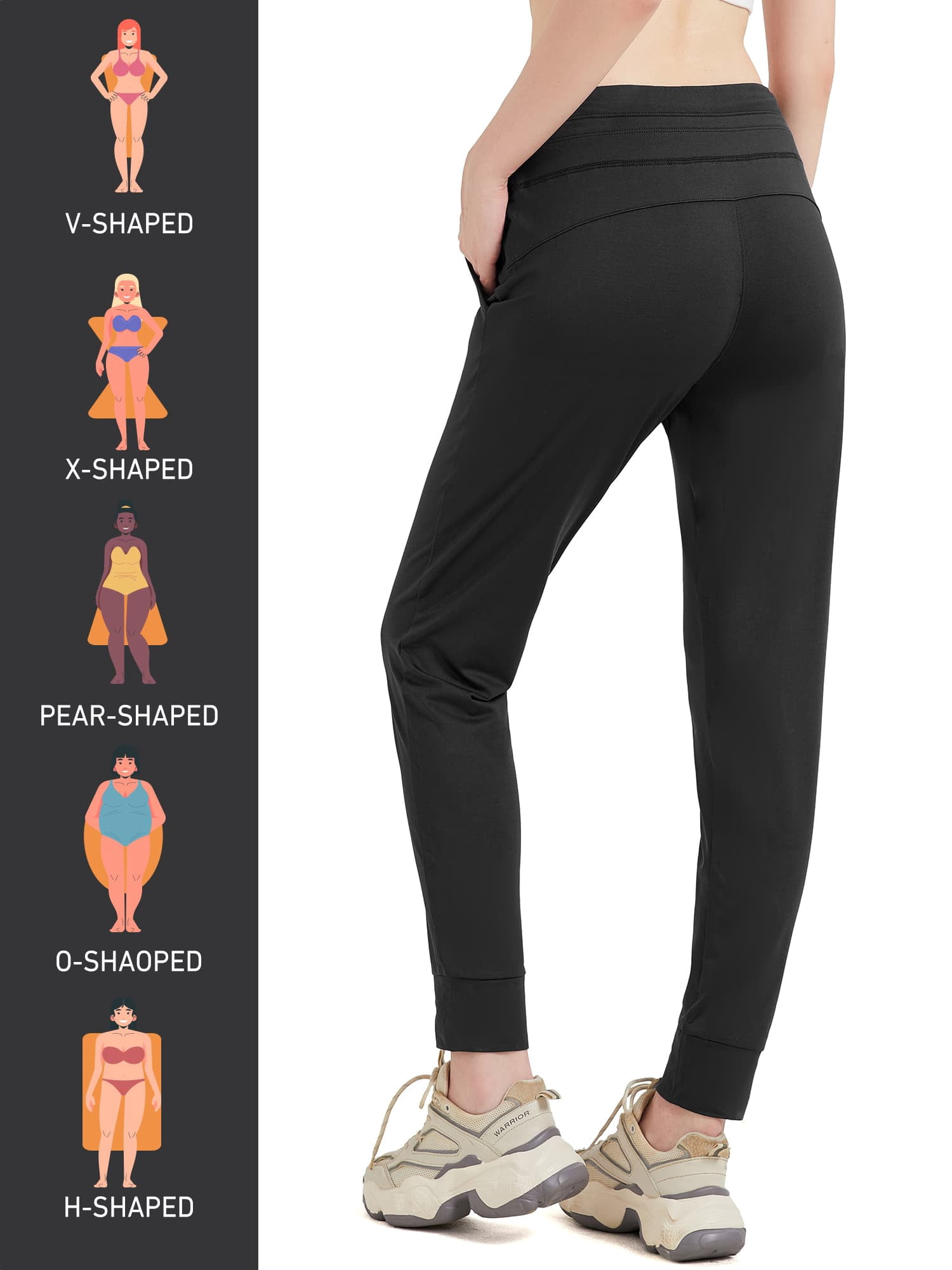 FEN AI Women Fleece Lined Pants Water Resistant Thermal Winter Pants Casual High Waisted Joggers Sweatpants for Hiking Running with Pockets