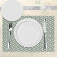 thumbnail image 3 of Ambesonne Romantic Place Mats Set of 4, Birds Little Hearts, Standard Size, Jade Green Pale Pink, 3 of 6