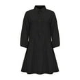 thumbnail image 5 of DailyTrove Women's Shirt Dress Mini, Button-Front, Casual Office & Daily Wear, Mid-Weight Cotton Blend, Solid Color, 5 of 6