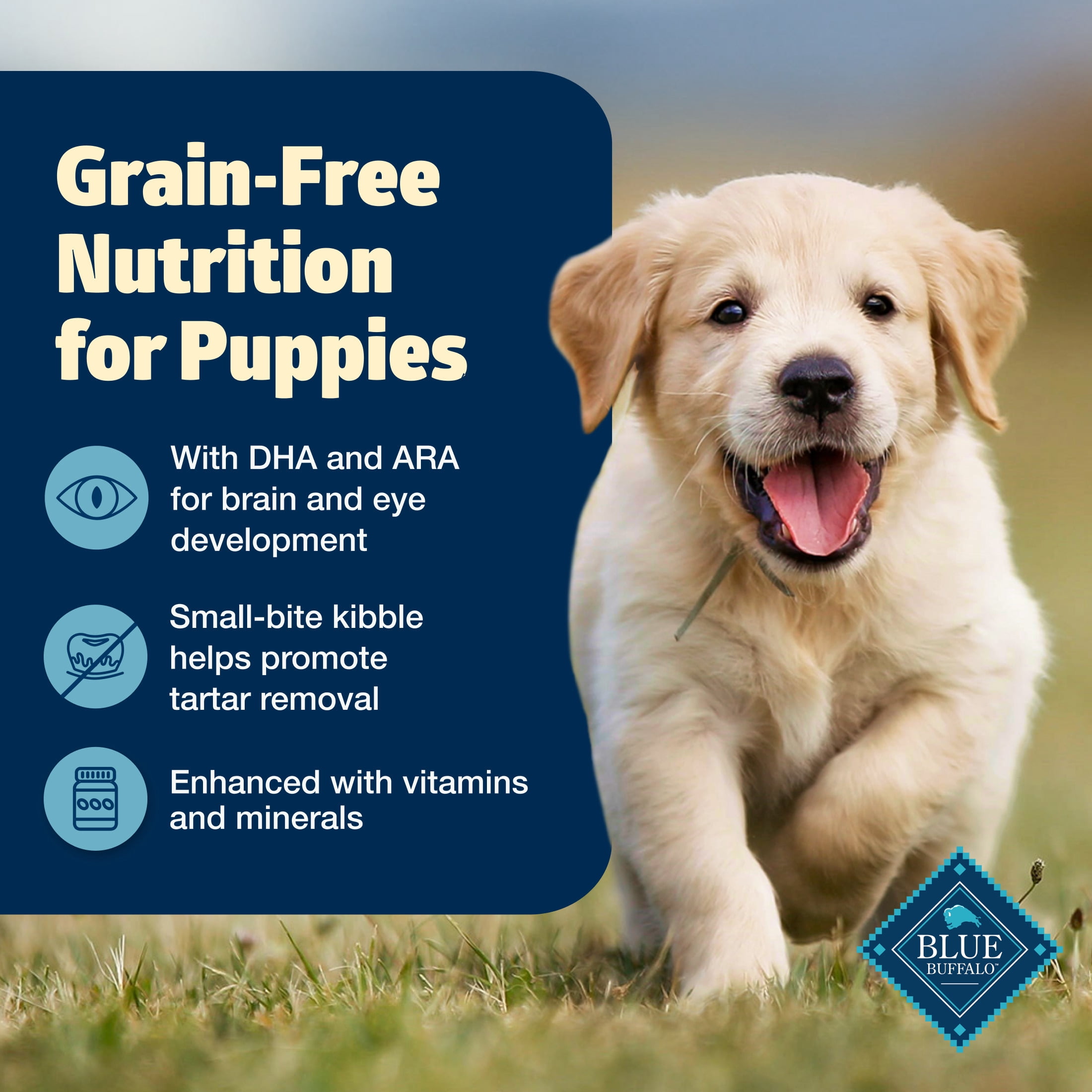 Blue Buffalo Freedom Grain-Free Puppy Dry Dog Food with DHA, Chicken & Potatoes, 24-lb. Bag