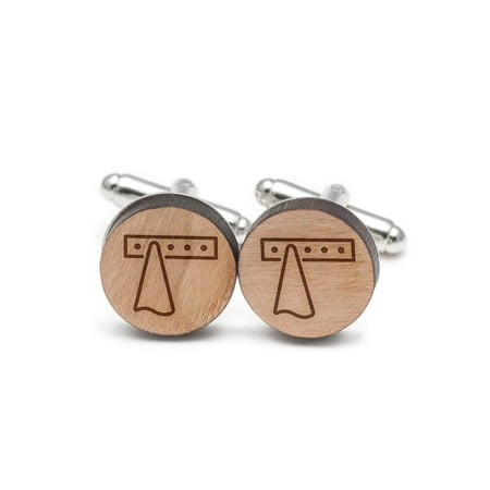 Horse Wood Rack - Towel Rack Cufflinks, Wood Cufflinks Hand Made in the USA