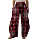 thumbnail image 2 of Pntutb Pantalones sueltos casuales vintage con estampado navideño para mujer Pantalones de pierna ancha casuales Pantalones Pntutb Pntutb-3934, 2 of 5