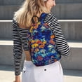 thumbnail image 6 of Naloa Colorful Fall Leaves Canvas Backpack for Men Women Rucksack Casual Travel Daypack College Tote Satchel Bookbag for Teens-Small, 6 of 7