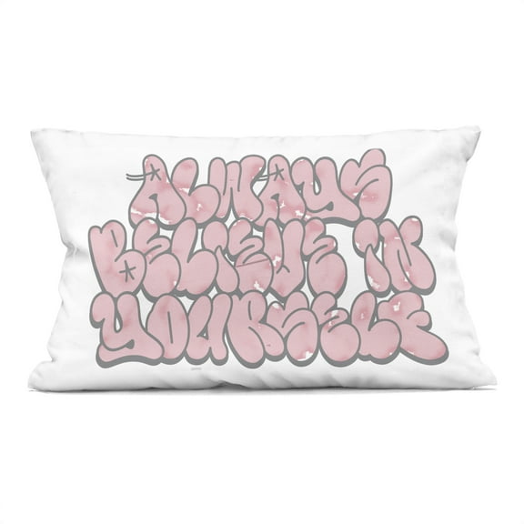 Stupell Industries Believe in Yourself Graffiti Design by Marcus Prime Throw Pillow
