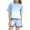 Z2-Light Blue, variant on Girl Outfits 24 Months Shorts Sleeves Color Block Drop Shoulder Sleeve Top and Casual Short Two Piece Outfits Soft Fit Summer Lounge Tracksuit,Z2-Purple,140(9-10 Years)