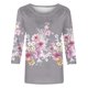 thumbnail image 2 of Camisetas de Manga Corta para las Mujeres Retro Cuello Redondo Pascua Impreso Suelto Top, Ligero Poliéster 3/4 Camiseta de Manga para el Desgaste Casual, Diario Y de Primavera, 2 of 4