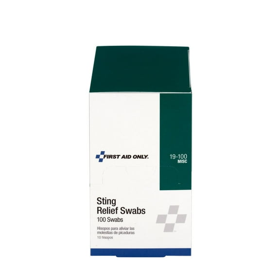First Aid Only 19-100 Sting Relief Swab, 100 Count CA2