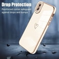 thumbnail image 3 of Compatible with iPhone Xs Max Case Love Heart Plating Electroplate Luxury Elegant Case Camera Protector Soft Shockproof Protective Corner Back Cover iPhone Xs Max Case -White, 3 of 11