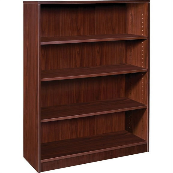 Lorell, LLR99784, Mahogany Laminate Bookcase, 1 Each, Mahogany