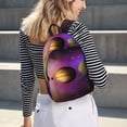 thumbnail image 6 of Picia Planets And Stars Printed Canvas Daypack - Stylish and Durable Vintage Compact Backpack - Class, Work, Travel, or Laptop Bookbag,Organized Compartments-Small, 6 of 6