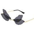 thumbnail image 1 of Gafas De Sol Con Alas De Libélula, Gafas De Sol Irregulares Sin Montura, Gafas De Sol Con Personalidad A La Moda, Gafas De Fiesta Para Mujer seitruly AP007338-04, 1 of 6
