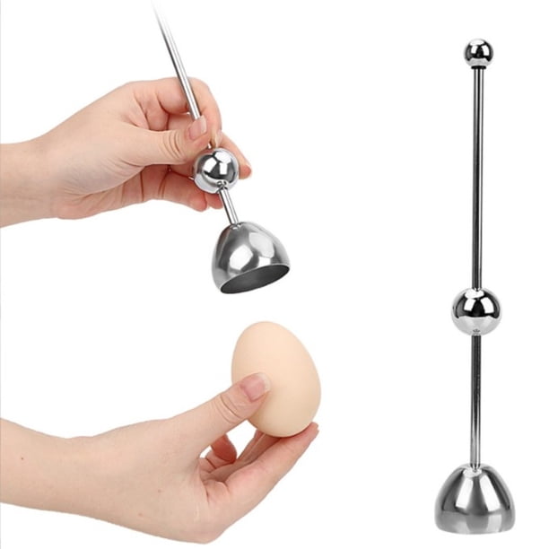 Cortador de cáscaras de huevo: abrecáscaras de acero inoxidable para un corte limpio y preciso, perfecto para huevos duros y blandos.