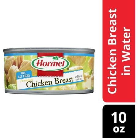 HORMEL Premium Chicken Breast In Water, Shelf-Stable, 13 grams Protein Per Serving, 10 oz Steel Can