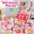 thumbnail image 2 of Set de cochecito Baby Doll YIYBM con muñeca de 12,5 pulgadas y accesorios, 2 of 6