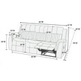 thumbnail image 4 of Transitional Slate Blue Leatherette 1pc Motion Sofa Only Reclining Living Room Furniture, 4 of 5