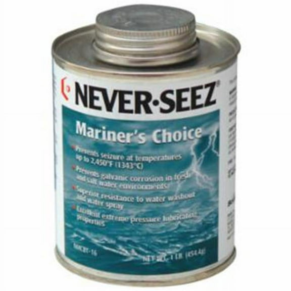 Never-Seez 535-30803826 16 oz Mariners Choice Anti-Seize, Black & Gray
